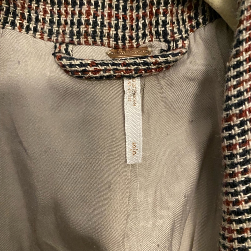 Free People Chess Blazer In Garnet - Picture 6 of 9